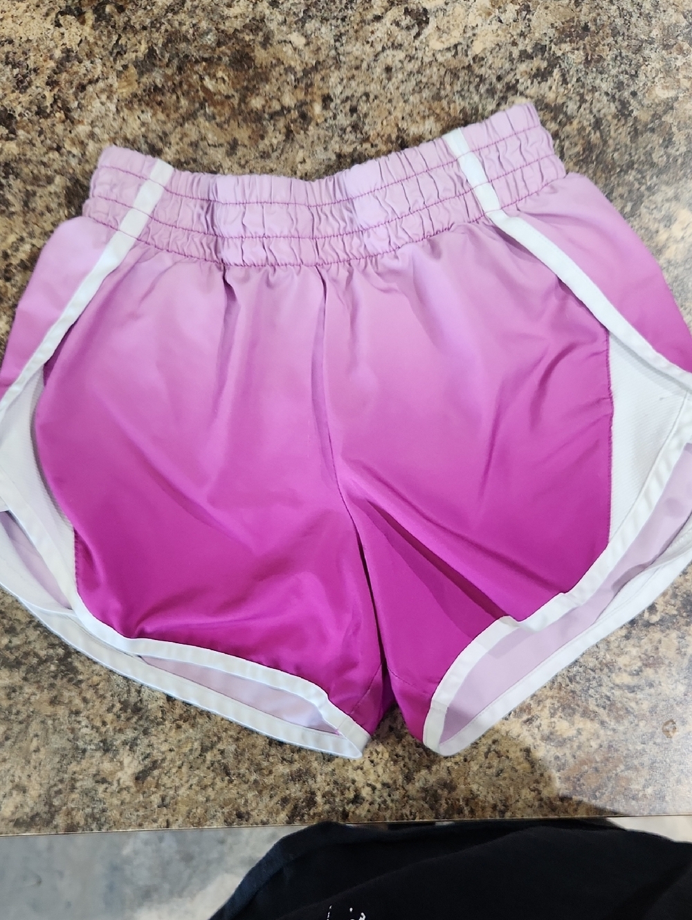 Athletic Works Pink Ombre Running Shorts with White Trim